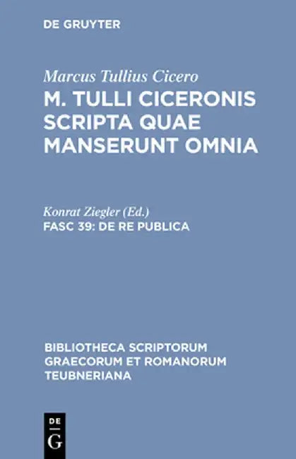 Buy de Re Publica (English, Konrat Ziegler) — BookShops.in