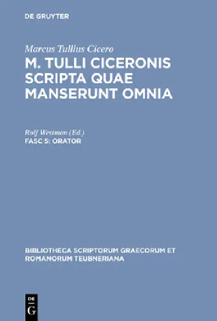 Buy Orator (English, Marcus Tullius Cicero | Rolf Westman) — BookShops.in