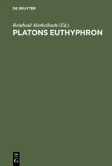 Buy Platons Euthyphron (English, Reinhold Merkelbach | Reinhold Merkelbach) — BookShops.in