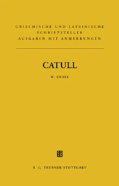 Buy Catull (English, Wilhelm Kroll) — BookShops.in