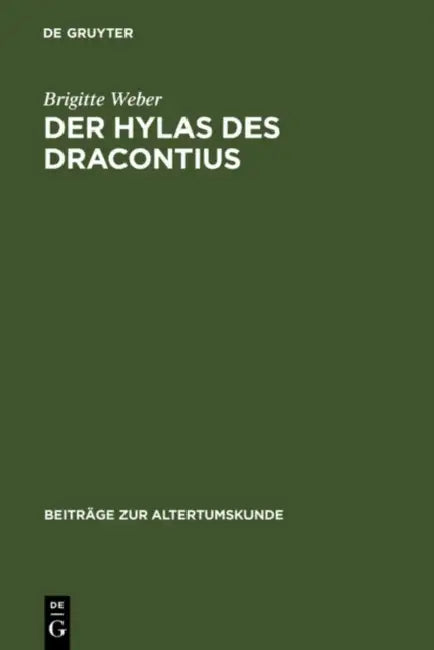Buy Der Hylas des Dracontius (English, Brigitte Weber) — BookShops.in