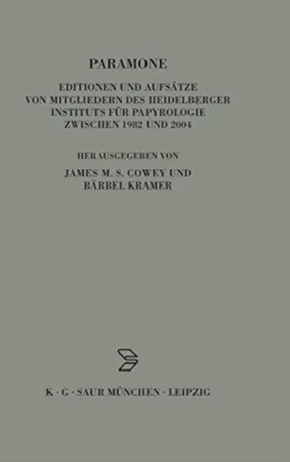 Buy Paramone (English, Bärbel Kramer | James M. S. Cowey) — BookShops.in