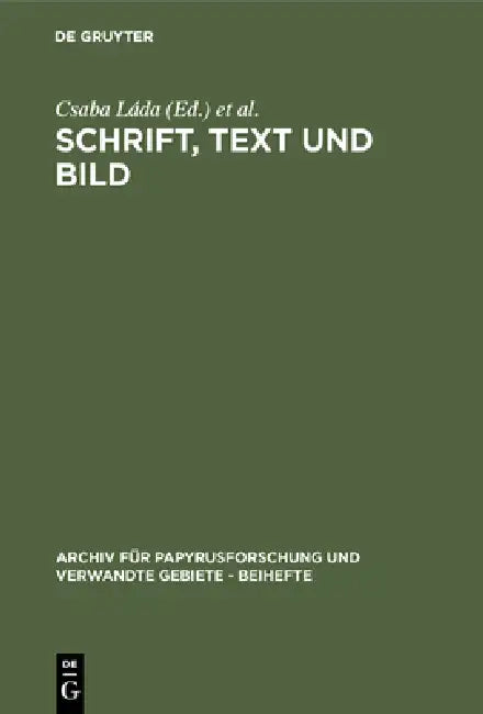 Buy Schrift, Text und Bild (English, Csaba Láda | Cornelia Römer | Péter Agocs) — BookShops.in
