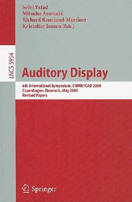 Buy Auditory Display (English, Sølvi Ystad | Mitsuko Aramaki | Richard Kronland-Martinet) — BookShops.in