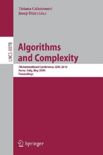 Buy Algorithms and Complexity (English, Josep Diaz | Tiziana Calamoneri) — BookShops.in