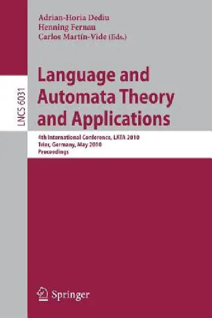 Buy Language and Automata Theory and Applications (English, Carlos Martin-Vide | Henning Fernau | Adrian Horia Dediu) — BookShops.in