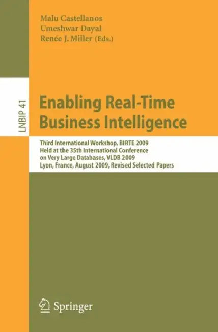 Buy Enabling Real-Time Business Intelligence (English, Malu Castellanos | Umeshwar Dayal | Renée J. Miller) — BookShops.in