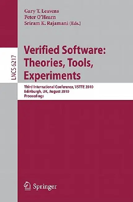 Buy Verified Software | by Gary T. Leavens | Peter O'Hearn | Sriram K. Rajamani | Springer | by Gary T. Leavens | Peter O'Hearn | Sriram K. Rajamani | Springer | by Gary T. Leavens | Peter O'Hearn | Sriram K. Rajamani | Springer | by Gary T. Leavens | Peter O'Hearn | Sriram K. Rajamani | Springer | by Gary T. Leavens | Peter O'Hearn | Sriram K. Rajamani | Springer | by Gary T. Leavens | Peter O'Hearn | Sriram K. Rajamani | Springer | by Gary T. Leavens | Peter O'Hearn | Sriram K. Rajamani | Springer — BookShops.in