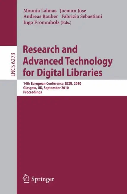 Buy Research and Advanced Technology for Digital Libraries (English, Mounia Lalmas | Joemon Jose | Andreas Rauber) — BookShops.in