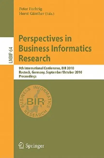 Buy Perspectives in Business Informatics Research (English, Peter Forbrig | Horst Günther) — BookShops.in