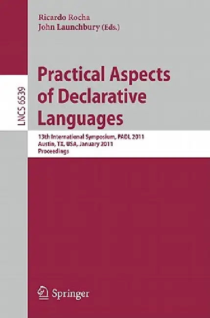 Buy Practical Aspects of Declarative Languages (English, Ricardo Rocha | John Launchbury) — BookShops.in