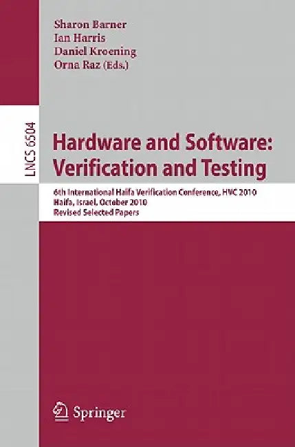 Buy Hardware and Software (English, Sharon Barner | Ian Harris | Daniel Kroening) — BookShops.in