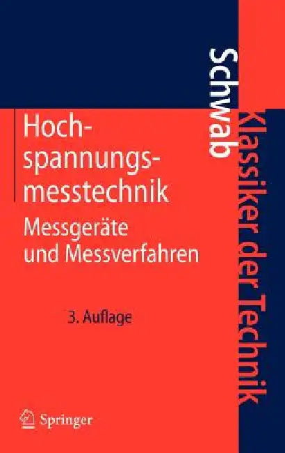 Buy Hochspannungsmesstechnik (English, Adolf J. Schwab) — BookShops.in