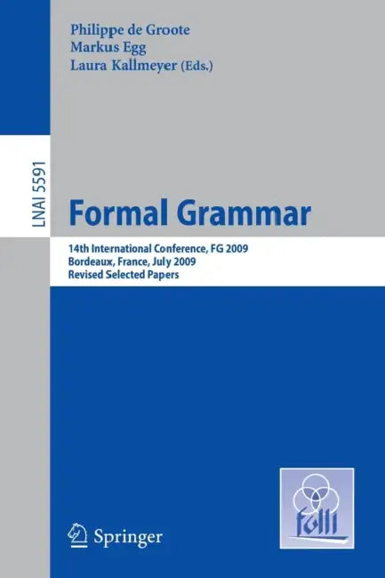 Buy Formal Grammar (English, Philippe De Groote | Markus Egg | Laura Kallmeyer) — BookShops.in