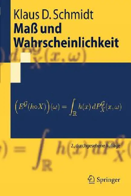 Buy Maß Und Wahrscheinlichkeit (English, Klaus D. Schmidt) — BookShops.in