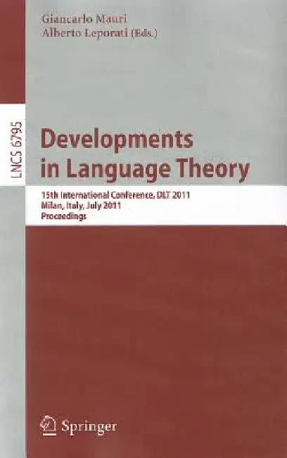 Buy Developments in Language Theory (English, Giancarlo Mauri | Alberto Leporati) — BookShops.in