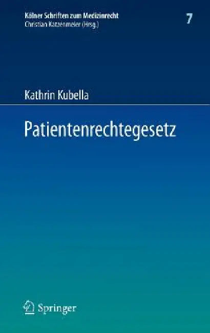 Buy Patientenrechtegesetz (English, Kathrin Kubella) — BookShops.in