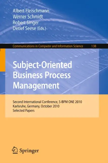 Buy Subject-Oriented Business Process Management (English, Albert Fleischmann | Werner Schmidt | Robert Singer) — BookShops.in