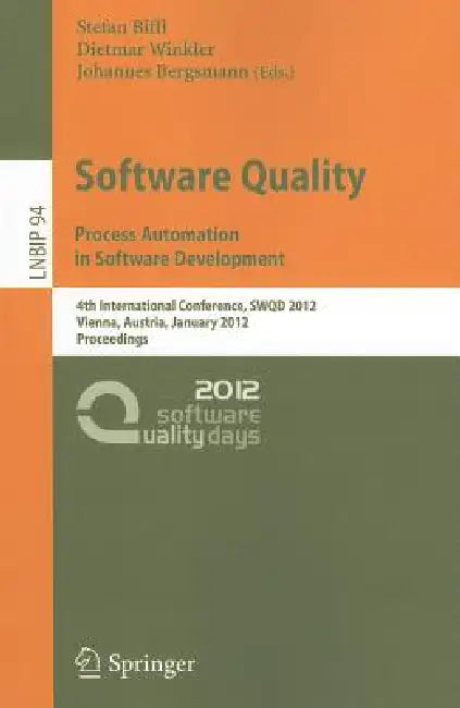 Buy Software Quality (English, Stefan Biffl | Dietmar Winkler | Johannes Bergsmann) — BookShops.in