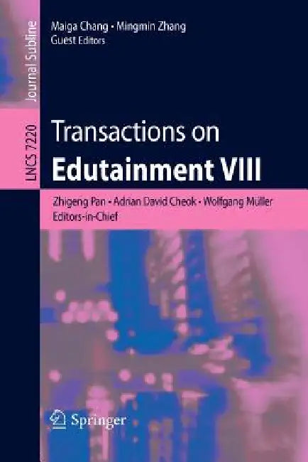 Buy Transactions on Edutainment VIII (English, Zhigeng Pan | Adrian David Cheok | Wolfgang Müller) — BookShops.in