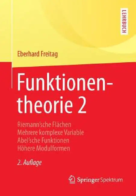 Funktionentheorie 2 (English, Eberhard Freitag)