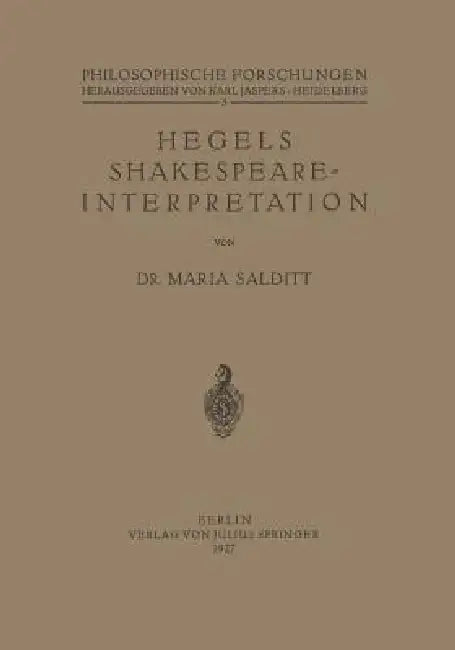 Buy Hegels Shakespeare- Interpretation (English, Maria Salditt) — BookShops.in
