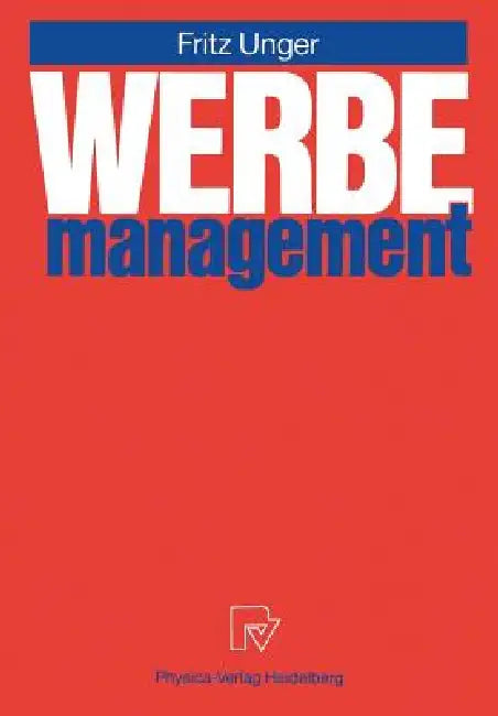 Buy Werbemanagement (English, Fritz Unger) — BookShops.in
