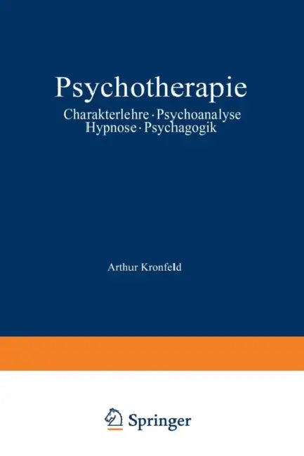 Buy Psychotherapie (English, Arthur Kronfeld) — BookShops.in