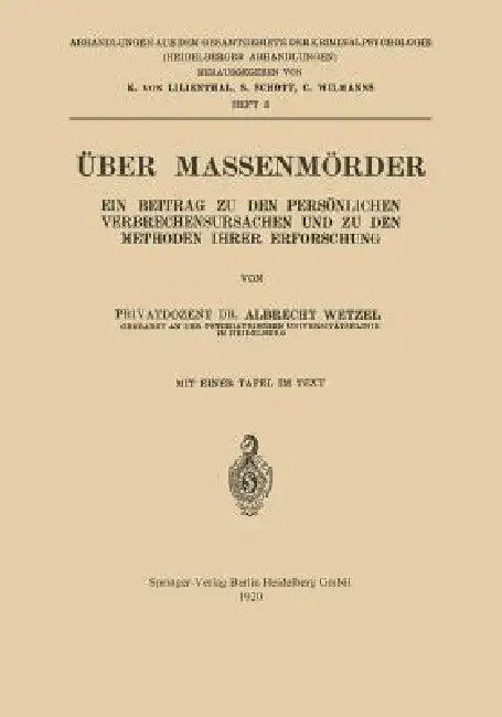 Buy Über Massenmörder (English, Albrecht Wetzel) — BookShops.in