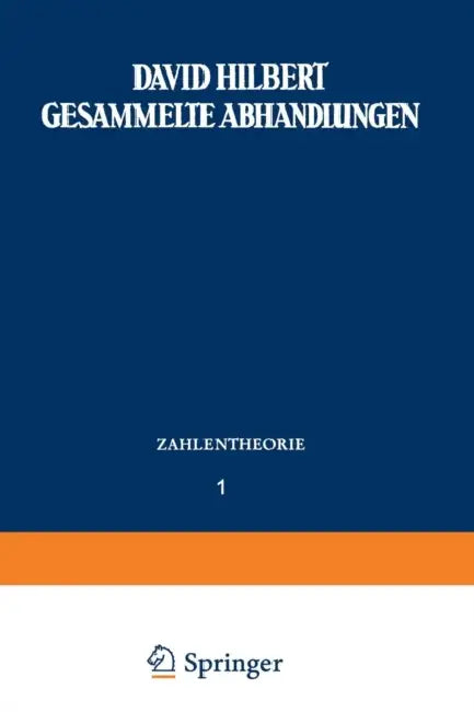 Gesammelte Abhandlungen (English, David Hilbert)