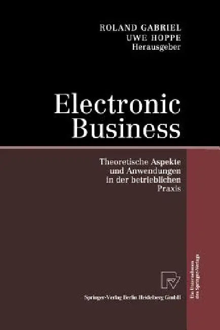 Buy Electronic Business (English, Roland Gabriel | Uwe Hoppe) — BookShops.in