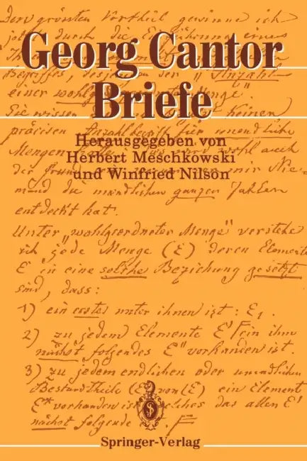 Briefe | by Georg Cantor | Herbert Meschkowski | Winfried Nilson | Springer Verlag | German | Reprint Edition