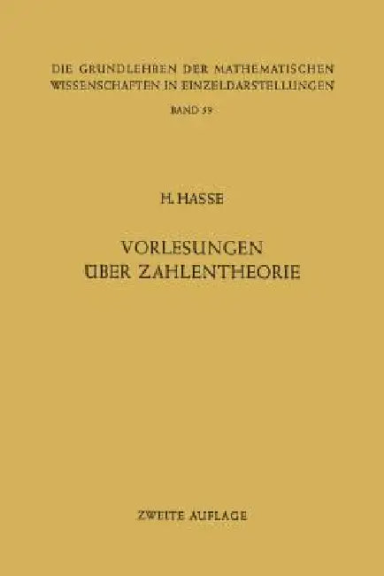 Buy Vorlesungen Über Zahlentheorie (English, Helmut Hasse) — BookShops.in