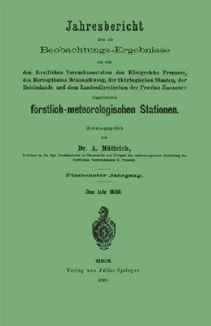 Buy Jahresbericht Über Die Beobachtungs-Ergebnisse (English, A. Müttrich) — BookShops.in