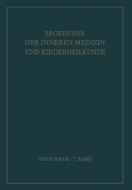 Buy Ergebnisse Der Inneren Medizin Und Kinderheilkunde (English, L. Heilmeyer | R. Schoen | E. Glanzmann) — BookShops.in