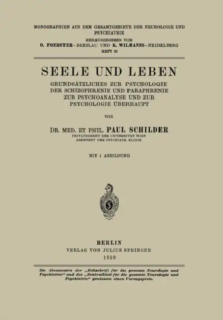 Buy Seele Und Leben (English, Paul Schilder | O. Foerster | K. Wilmanns) — BookShops.in