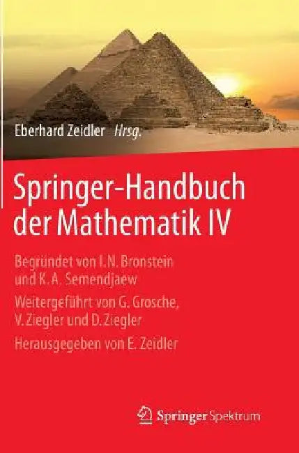Buy Springer-Handbuch Der Mathematik IV (English, Eberhard Zeidler | Eberhard Zeidler) — BookShops.in