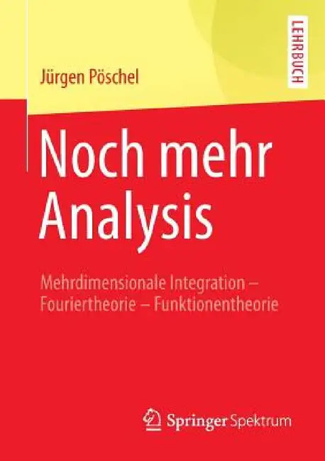 Buy Noch Mehr Analysis (English, Jürgen Pöschel) — BookShops.in