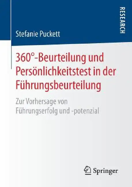 360°-Beurteilung Und Persönlichkeitstest in Der Führungsbeurteilung (English, Stefanie Puckett)