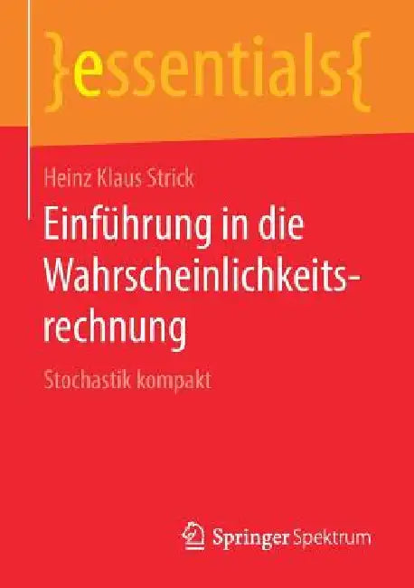 Buy Einführung in Die Wahrscheinlichkeitsrechnung (English, Heinz Klaus Strick) — BookShops.in