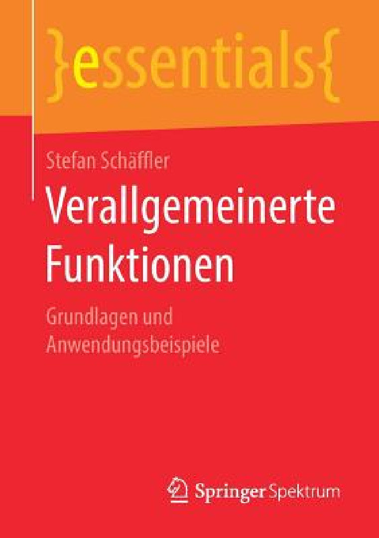 Buy Verallgemeinerte Funktionen (English, Stefan Schäffler) — BookShops.in