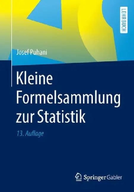Buy Kleine Formelsammlung Zur Statistik (English, Josef Puhani) — BookShops.in