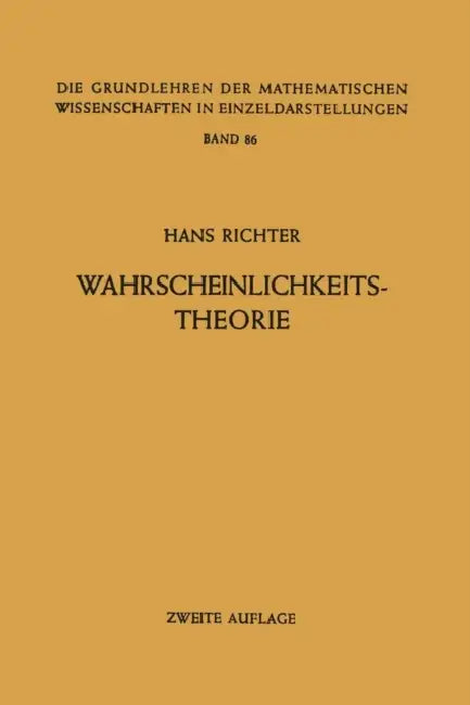 Buy Wahrscheinlichkeitstheorie (English, Hans Richter) — BookShops.in