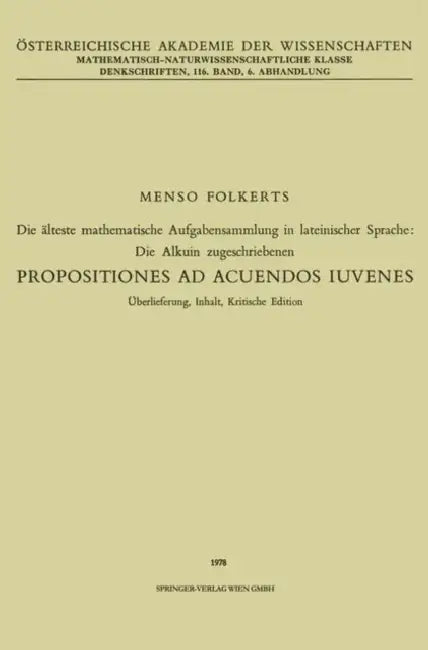 Buy Die Älteste Mathematische Aufgabensammlung in Lateinischer Sprache (English, Menso Folkerts) — BookShops.in