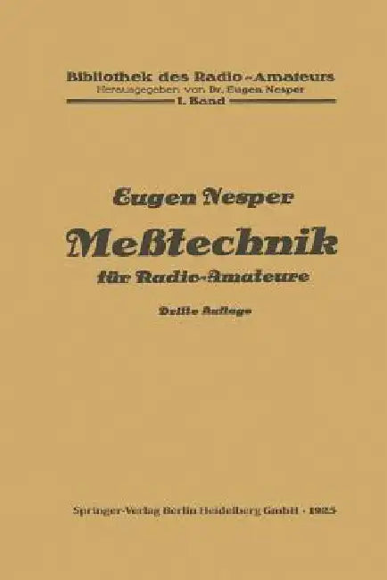 Buy Meßtechnik Für Radio-Amateure (English, Eugen Nesper) — BookShops.in