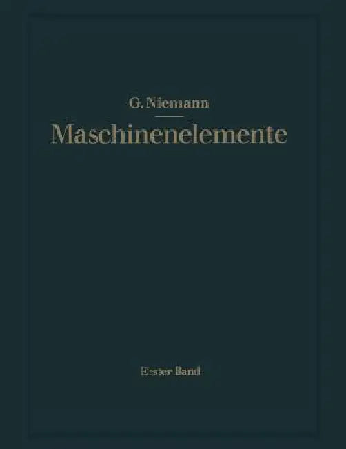 Buy Maschinenelemente (English, Gustav Niemann) — BookShops.in