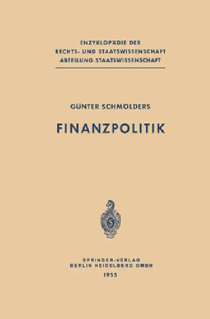 Buy Finanzpolitik (English, Günter Schmölders) — BookShops.in