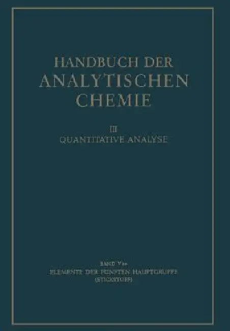 Elemente Der Fünften Hauptgruppe (English, Wolfgang Leithe)