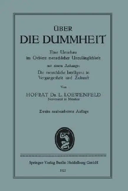 Buy Über Die Dummheit (English, Leopold Loewenfeld) — BookShops.in