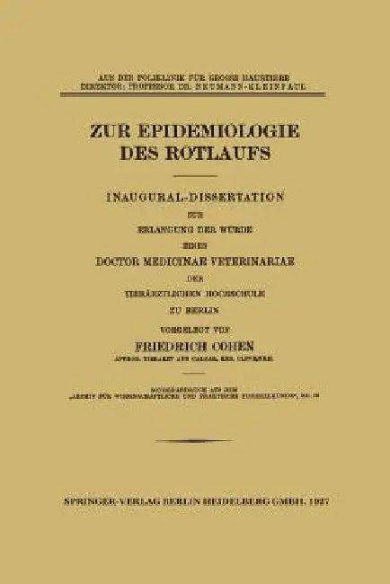 Buy Zur Epidemiologie Des Rotlaufs | by Friedrich Cohen | Springer | by Friedrich Cohen | Springer | by Friedrich Cohen | Springer | by Friedrich Cohen | Springer | by Friedrich Cohen | Springer | by Friedrich Cohen | Springer | by Friedrich Cohen | Springer | by Friedrich Cohen | Springer | by Friedrich Cohen | Springer | by Friedrich Cohen | Springer | by Friedrich Cohen | Springer | by Friedrich Cohen | Springer | by Friedrich Cohen | Springer | by Friedrich Cohen | Springer | by Friedrich Cohen  — BookShops.in